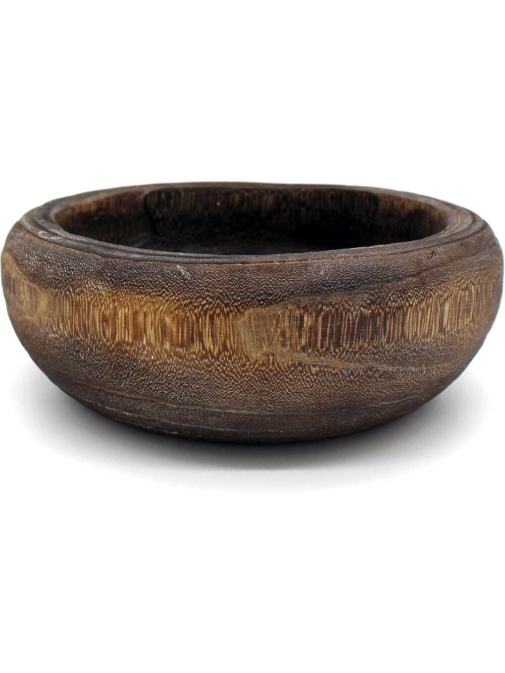 Vintage Hand-Carved Wooden Bowl - Rustic Treenware for Serving Snacks & Decor, 9